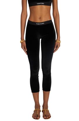 TOM FORD TOM FORD Signature Velour Crop Leggings