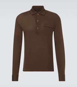 Tom Ford Tom Ford Silk and cotton piquÃ© polo shirt