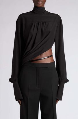 TOM FORD TOM FORD Silk Draped Tux Jumpsuit