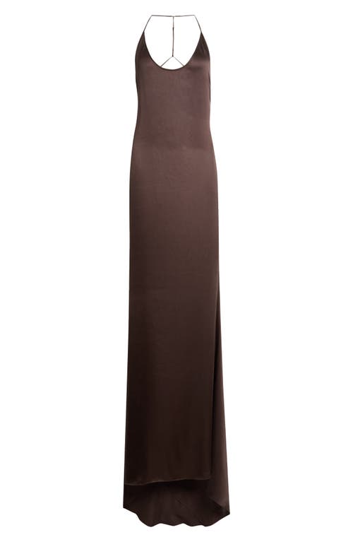 TOM FORD TOM FORD Silk Satin Halter Evening Slipdress