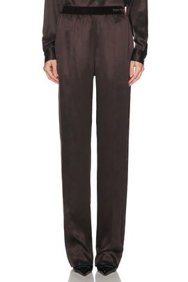 TOM FORD TOM FORD Silk Satin Straight Leg Pant