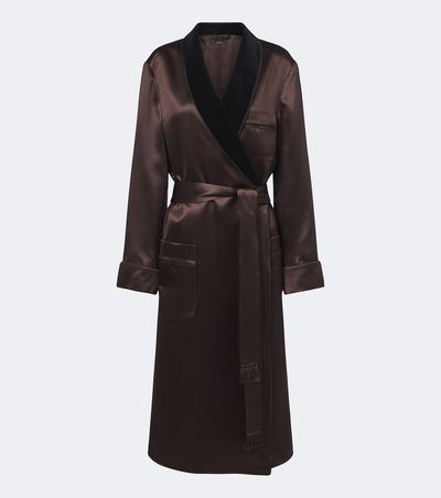 Tom Ford Tom Ford Silk satin wrap coat