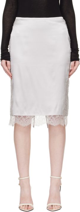 TOM FORD TOM FORD Silver Knee-Length Midi Skirt