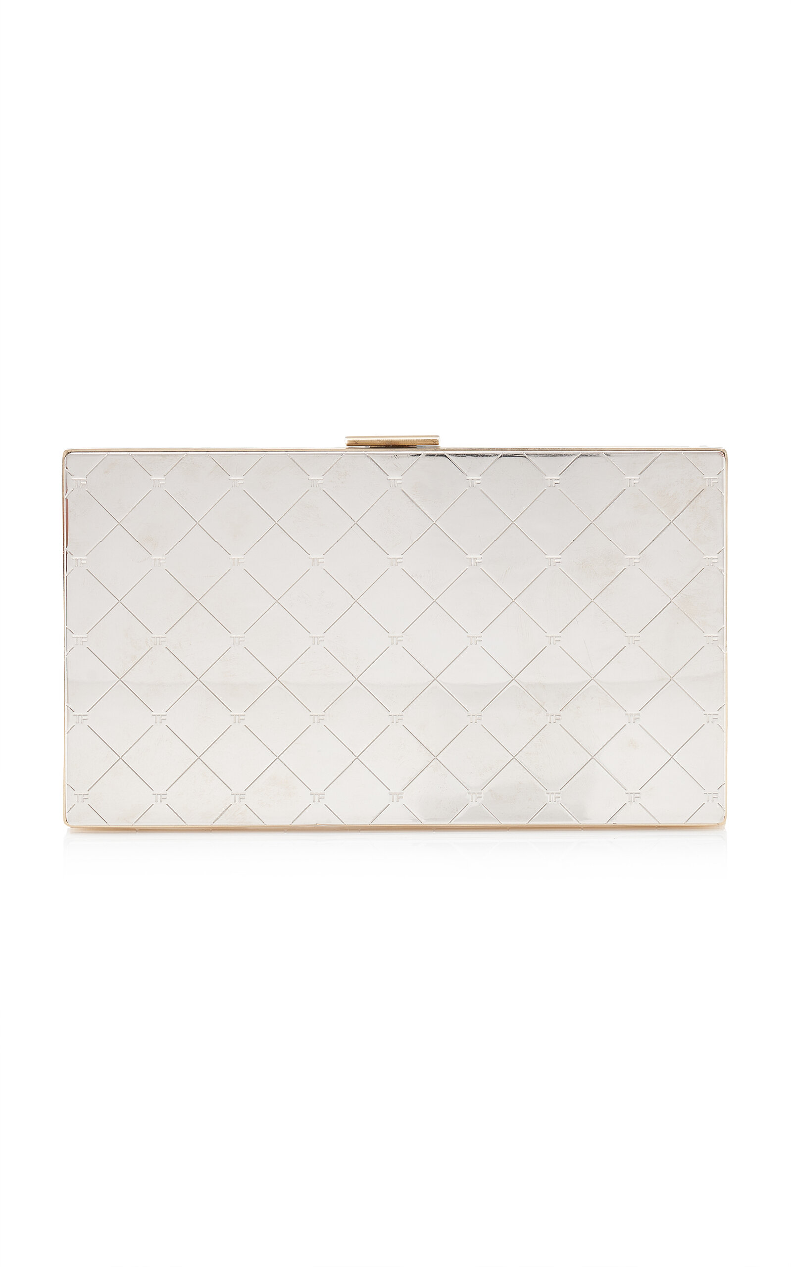 Tom Ford Tom Ford Silver Patrick East West Minaudiere