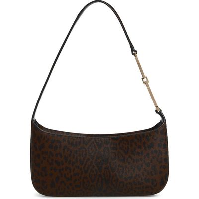 TOM FORD TOM FORD Small Arc Leopard Print Calf Hair Shoulder Bag