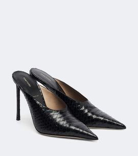 Tom Ford Tom Ford Snake-effect leather mules