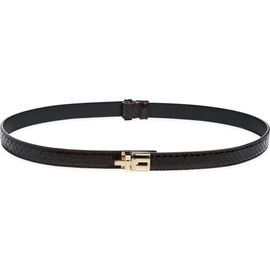 TOM FORD TOM FORD Snakeskin Embossed Sheepskin Leather Belt