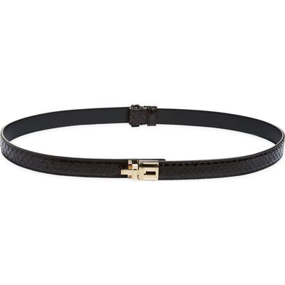 TOM FORD TOM FORD Snakeskin Embossed Sheepskin Leather Belt