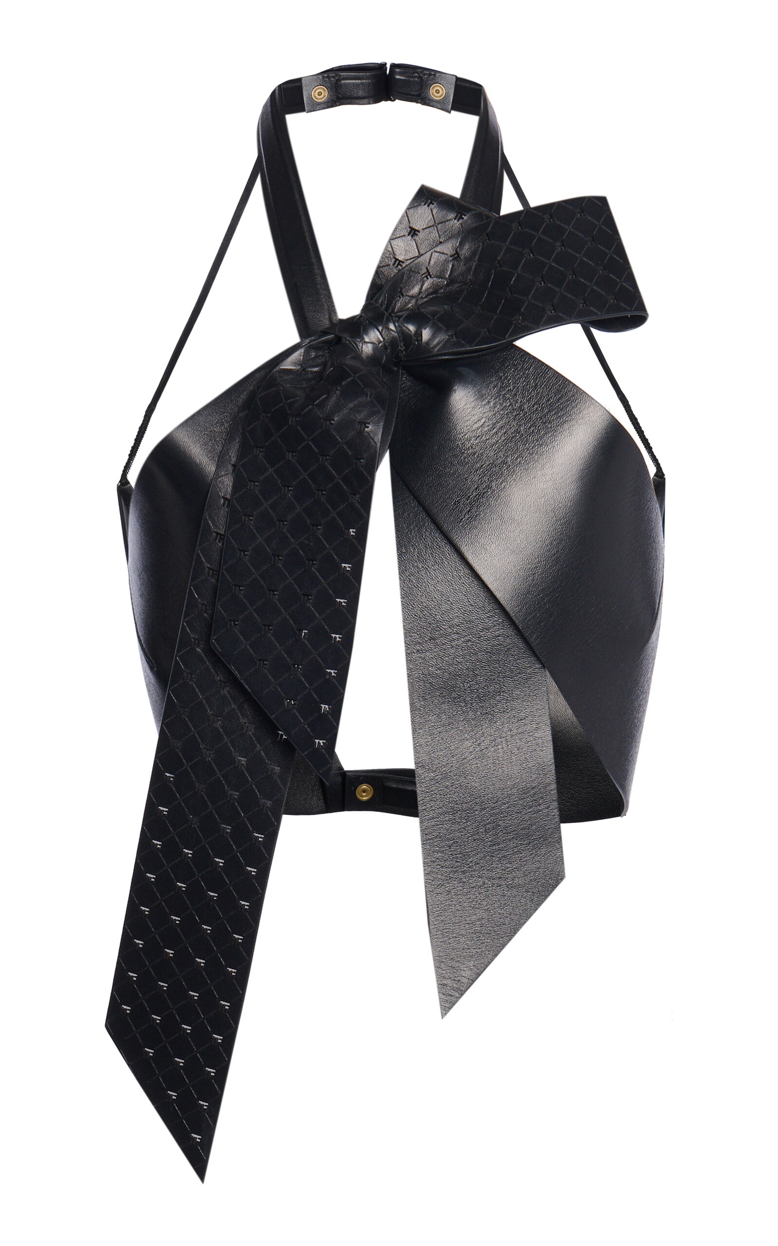 Tom Ford Tom Ford Soft Nappa Lambskin Sculptural Bow Fragment Top