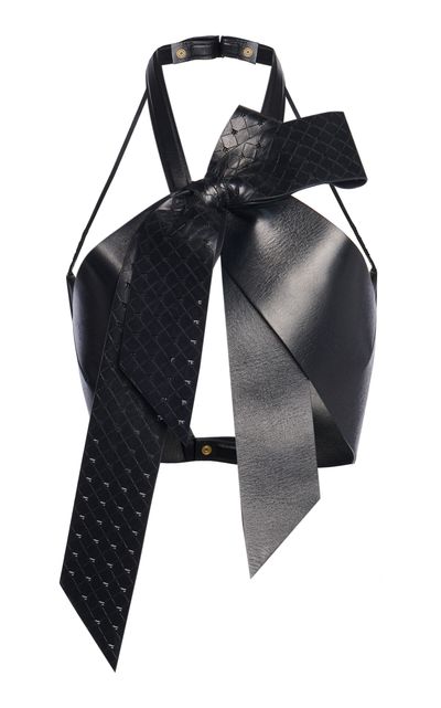 Tom Ford Tom Ford Soft Nappa Lambskin Sculptural Bow Fragment Top