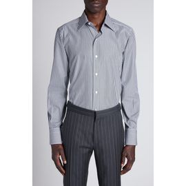 TOM FORD TOM FORD Stripe Cotton Blend Button-Up Shirt