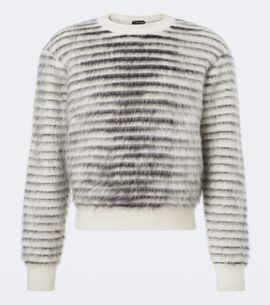 Tom Ford Tom Ford Striped mohair, wool, and silk-blend sweater