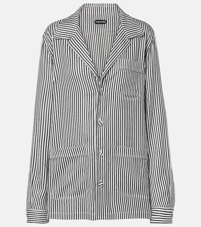 Tom Ford Tom Ford Striped oversized silk shirt