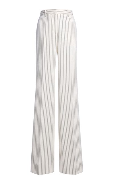Tom Ford Tom Ford Striped Tailored Straight Boyfriend Wool Pants