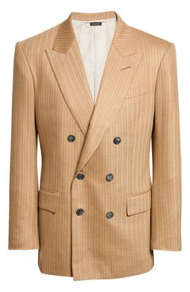 TOM FORD TOM FORD Subtle Saxony Herringbone Stripe Sportcoat