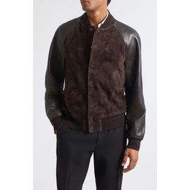 TOM FORD TOM FORD Suede & Leather Bomber Jacket