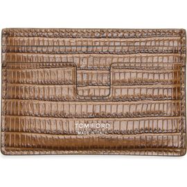 TOM FORD TOM FORD T Line Classic Croc Embossed Card Holder