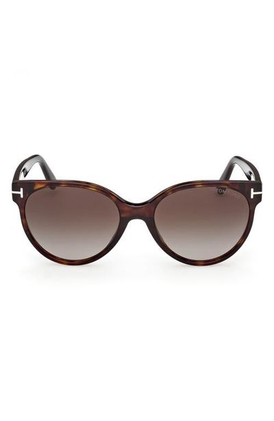 TOM FORD TOM FORD Tallulah 56mm Gradient Round Sunglasses