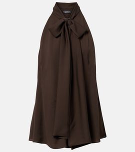 Tom Ford Tom Ford Tie-neck silk georgette top