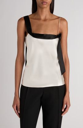 TOM FORD TOM FORD Tuxedo Band Silk Satin Camisole