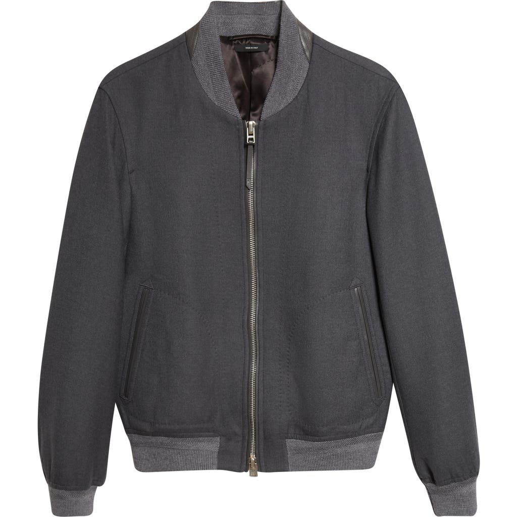 TOM FORD TOM FORD Two-Way Zip Lightweight Wool & Silk Bomber Jacket