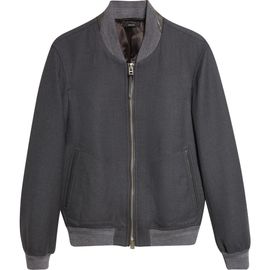TOM FORD TOM FORD Two-Way Zip Lightweight Wool & Silk Bomber Jacket