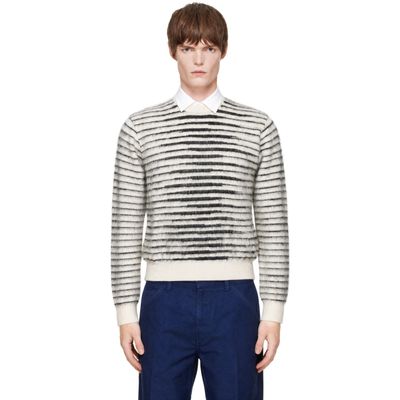 TOM FORD TOM FORD White Brushed Mohair Crew Neck Sweater