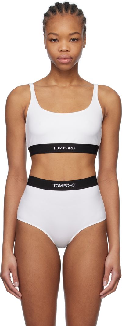 TOM FORD TOM FORD White Modal Signature Bralette