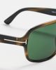 Tom Ford Tom Ford William Sunglasses Shiny Khaki Green Havana One - 5