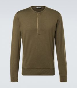 Tom Ford Tom Ford Wool, cashmere, and silk Henley shirt