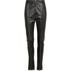 TOM FORD TOM FORD Zip Front Lambskin Leather Skinny Pants