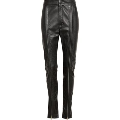 TOM FORD TOM FORD Zip Front Lambskin Leather Skinny Pants