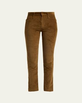 TOM FORD Velvet Slim-Leg Ankle Trousers