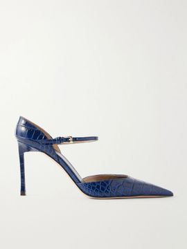 TOM FORD Vertigo 85 croc-embossed leather pumps