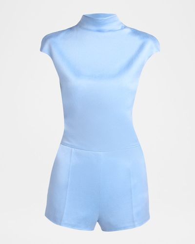 TOM FORD Washed Cotton Silk Blend Duchess Romper