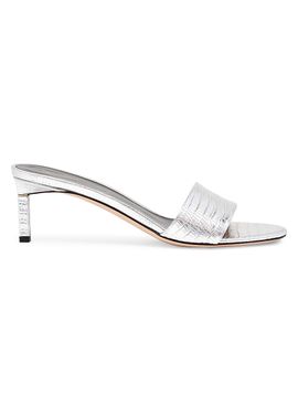 TOM FORD Women's 55MM Croc-Embossed Leather Kitten-Heel Mules