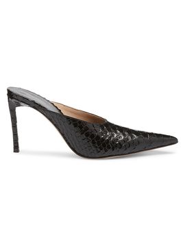 TOM FORD Women's 85MM Python-Embossed Leather Mules