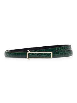 TOM FORD Women's Croc-Embossed Leather Belt