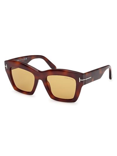 TOM FORD Women's Luna 52MM Butterfly Sunglasses
