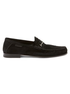 TOM FORD Women's Moc-Toe Suede Bit Loafers