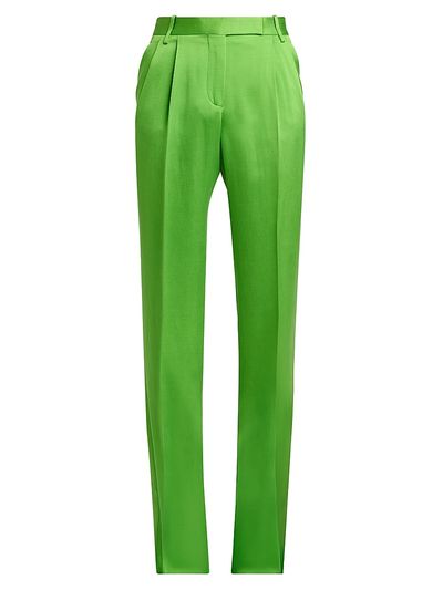 TOM FORD Women's Pleated Silk-Wool Trousers