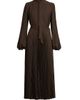 TOM FORD Women's Plissé Tieneck Blouson-Sleeve Midi Dress - 1