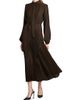 TOM FORD Women's Plissé Tieneck Blouson-Sleeve Midi Dress - 4