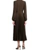 TOM FORD Women's Plissé Tieneck Blouson-Sleeve Midi Dress - 5