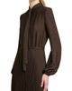 TOM FORD Women's Plissé Tieneck Blouson-Sleeve Midi Dress - 6