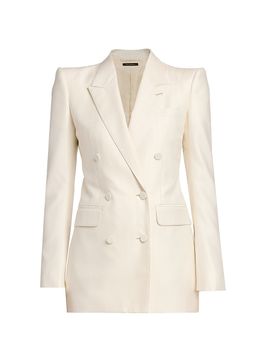 TOM FORD Women's Shadow Striped Wool-Silk Jacket