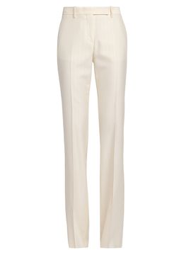 TOM FORD Women's Shadow Striped Wool-Silk Straight-Leg Pants