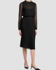 TOM FORD Women's Sheer Stripe Blouson Midi Dress - 2