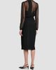 TOM FORD Women's Sheer Stripe Blouson Midi Dress - 5