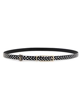 TOM FORD Women's Snakeskin-Effect Printed Leather Belt